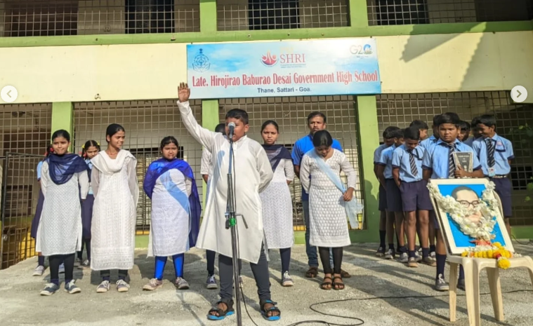 STUDENTS PERFORMING ON AMBEDKAR JAYANTI